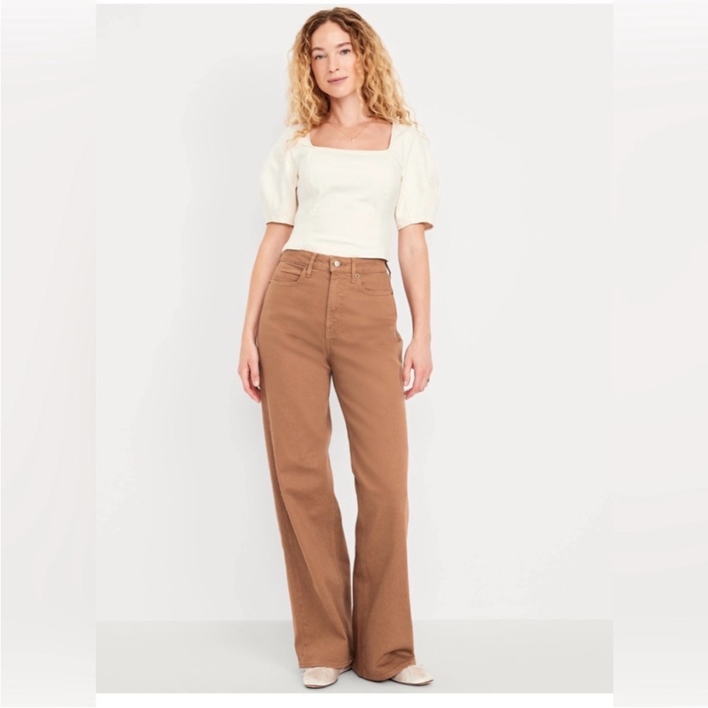 NWT! Old Navy Rare Earth Extra High Waisted Wide Leg Jeans - Size 0 🖤